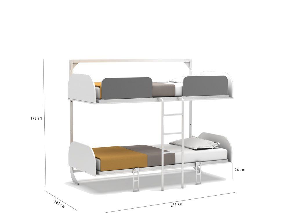 afmetingen opklap stapelbed simply