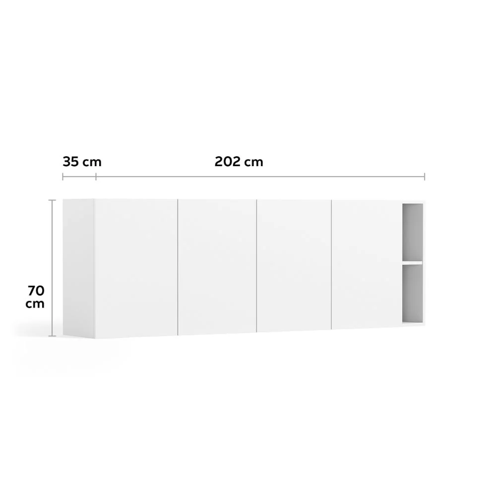 afmeting ligende kast met 4 deuren