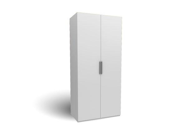 Kledingkast met twee deuren voor bij opklapbed 208 cm hoog - Afbeelding 2