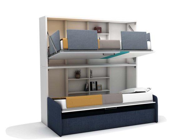 Opklap stapelbed Smart Bunk met bank - Afbeelding 3