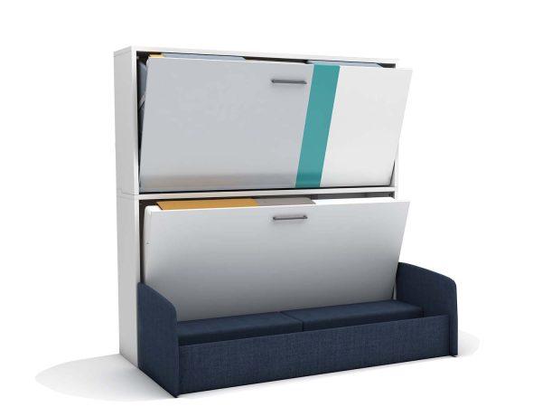 Opklap stapelbed Smart Bunk met bank - Afbeelding 4