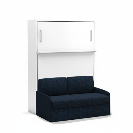 Tweepersoons opklapbed Diva loft met bank blauw