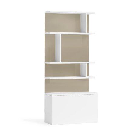 Boekenkast 100 cm voor bij opklapbed 228 cm hoog - Taupe