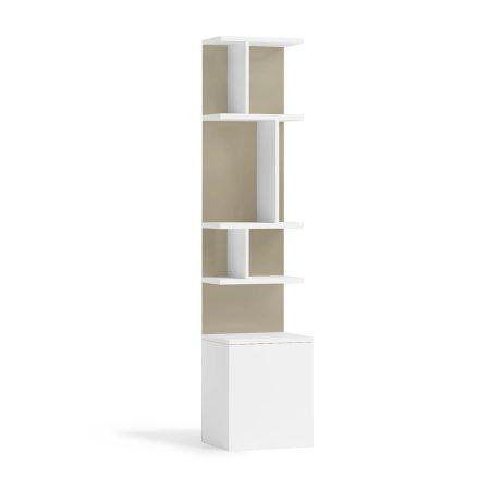 Boekenkast 50 cm voor bij opklapbed 228 cm hoog - Taupe