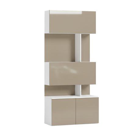 Boekenkast taupe glans